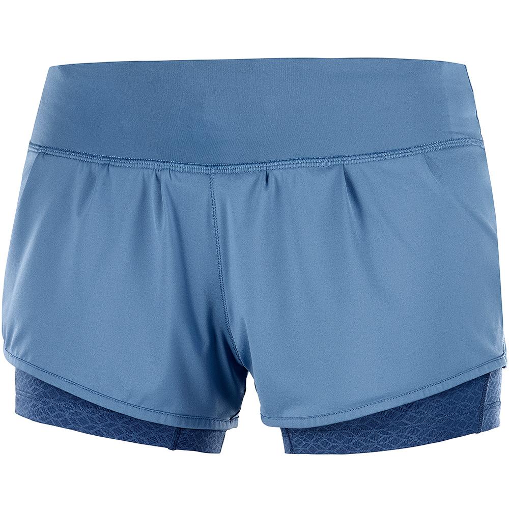 SALOMON UK ELEVATE AERO W - Womens Shorts Blue,RFEM30659